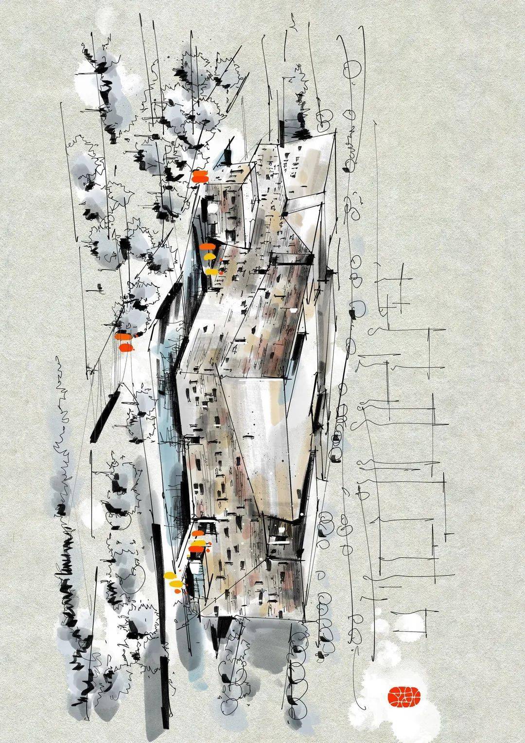 建筑素养案例分析与表达，试分析宁波博物馆的建筑艺术